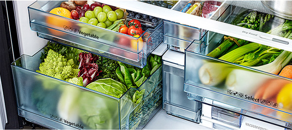 Ngăn rau củ bảo quản tươi lâu hơn