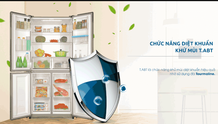 Tủ lạnh Aqua 456 lít Multi Door AQR-IG525AM (GB) ứng dụng công nghệ T.ABT