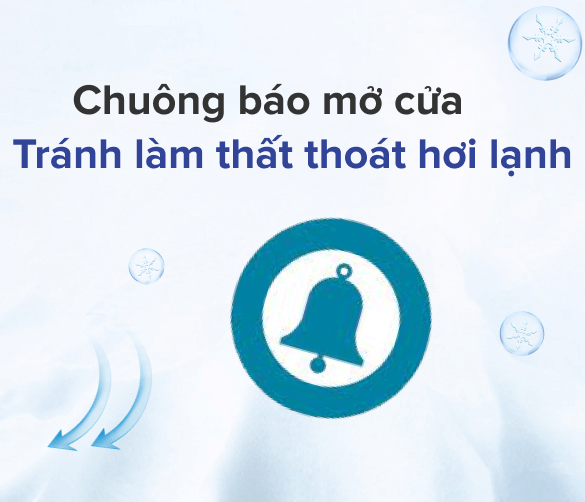 Tủ lạnh Aqua 456 lít Multi Door AQR-IG525AM (GB) có tính năng chuông cảnh báo cửa mở