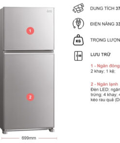 Tủ lạnh Mitsubishi Electric Inverter 376 lít MR-FX47EN-GSL-V