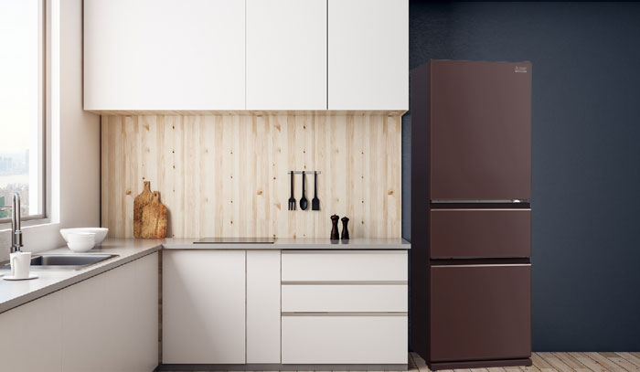 Tủ lạnh Mitsubishi MR-CGX41EN-GBR-V có thiết kế 3 cánh ấn tượng, độc đáo Tủ lạnh Mitsubishi MR-CGX41EN-GBR-V có thiết kế 3 cánh ấn tượng, độc đáo