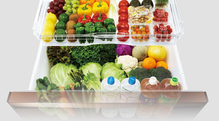 Tủ lạnh Mitsubishi MR CGX41EN có ngăn rau củ tăng cường vitamin C Tủ lạnh Mitsubishi MR CGX41EN có ngăn rau củ tăng cường vitamin C