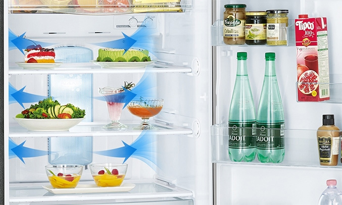 Hệ thống làm lạnh đa chiều giúp hơi lạnh lưu thông đều trong tủ