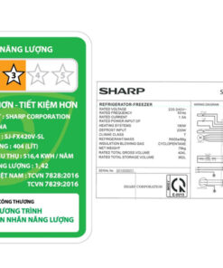 Tủ lạnh Sharp Inverter 404 lít SJ-FX420V-SL
