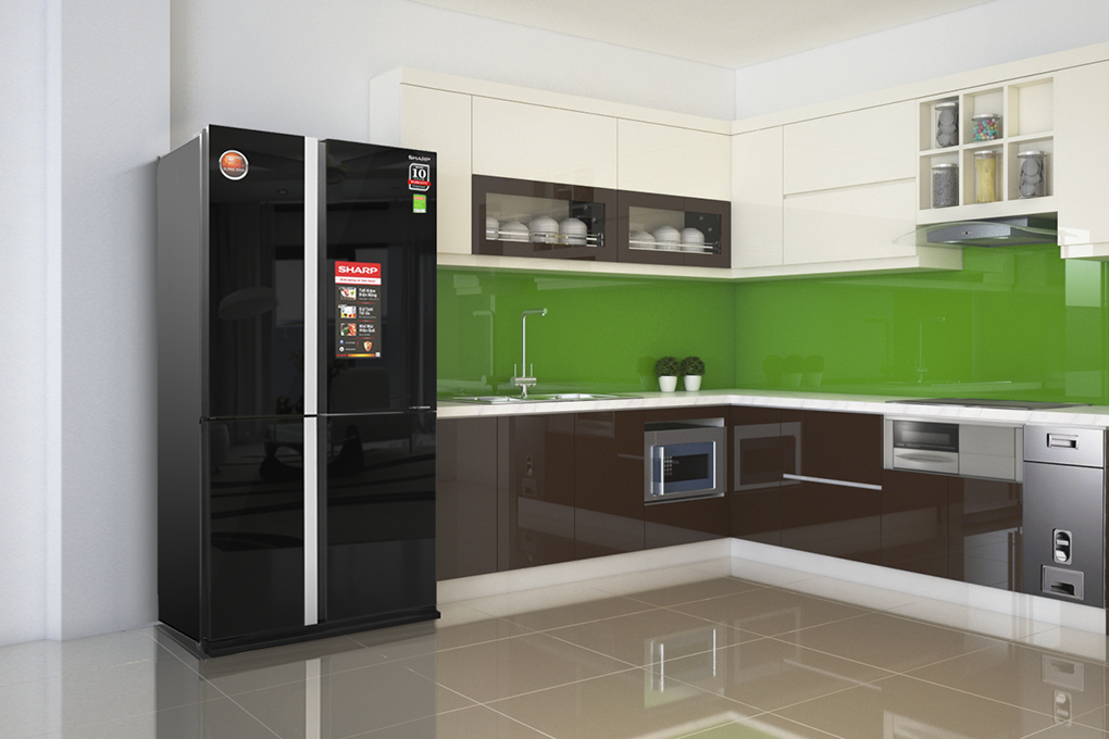 chi tiết về Tủ lạnh Sharp J-Tech Inverter SJ-FX688VG-BK 678 lít