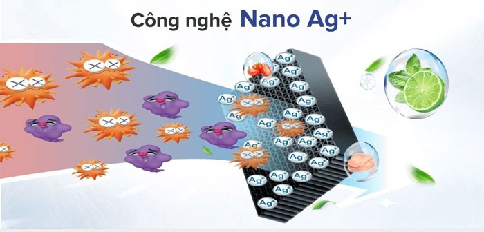 Sharp SJ X215V SL còn được trang bị công nghệ Nano Ag+