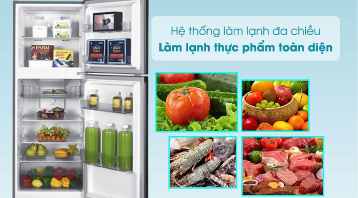 Tủ lạnh 2 cánh Sharp SJ X215V SL được trang bị công nghệ làm lạnh đa chiều