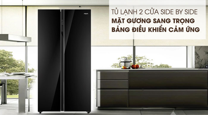 Tủ lạnh Side By Side Aqua AQR-IG696FS (GB) 576 lít