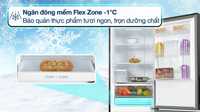 Tủ lạnh Toshiba Inverter 2 cánh GR-RB405WEA-PMV(06)-MG có ngăn đông mềm Tủ lạnh Toshiba Inverter 2 cánh GR-RB405WEA-PMV(06)-MG có ngăn đông mềm