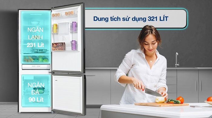 GR-RB405WEA-PMV(06)-MG có dung tích 321 lít GR-RB405WEA-PMV(06)-MG có dung tích 321 lít