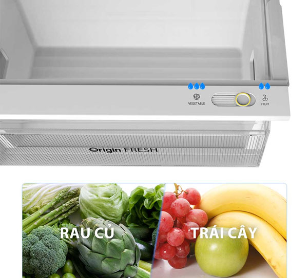 tủ lạnh Toshiba GR RT468WE PMV58 MM có ngăn bảo quản rau củ với độ ẩm tối ưu