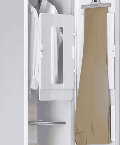 Tủ sấy chăm sóc quần áo thông minh LG Styler S5MB trang bị kẹp ly quần tiện lợi