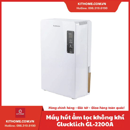 Máy hút ẩm lọc không khí Glucklich GL-2200A
