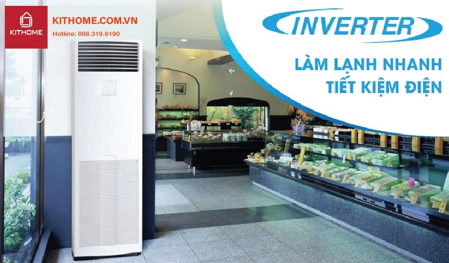 điều hòa cây inverter Daikin FVA100AMVM/RZF100CYM sử dung công nghệ Inverter tiên tiến
