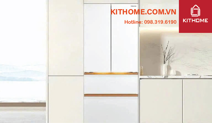 Tủ lạnh Toshiba GR-RF690WI-PGV(67) sở hữu thiết kế đẹp mắt và hiện đại