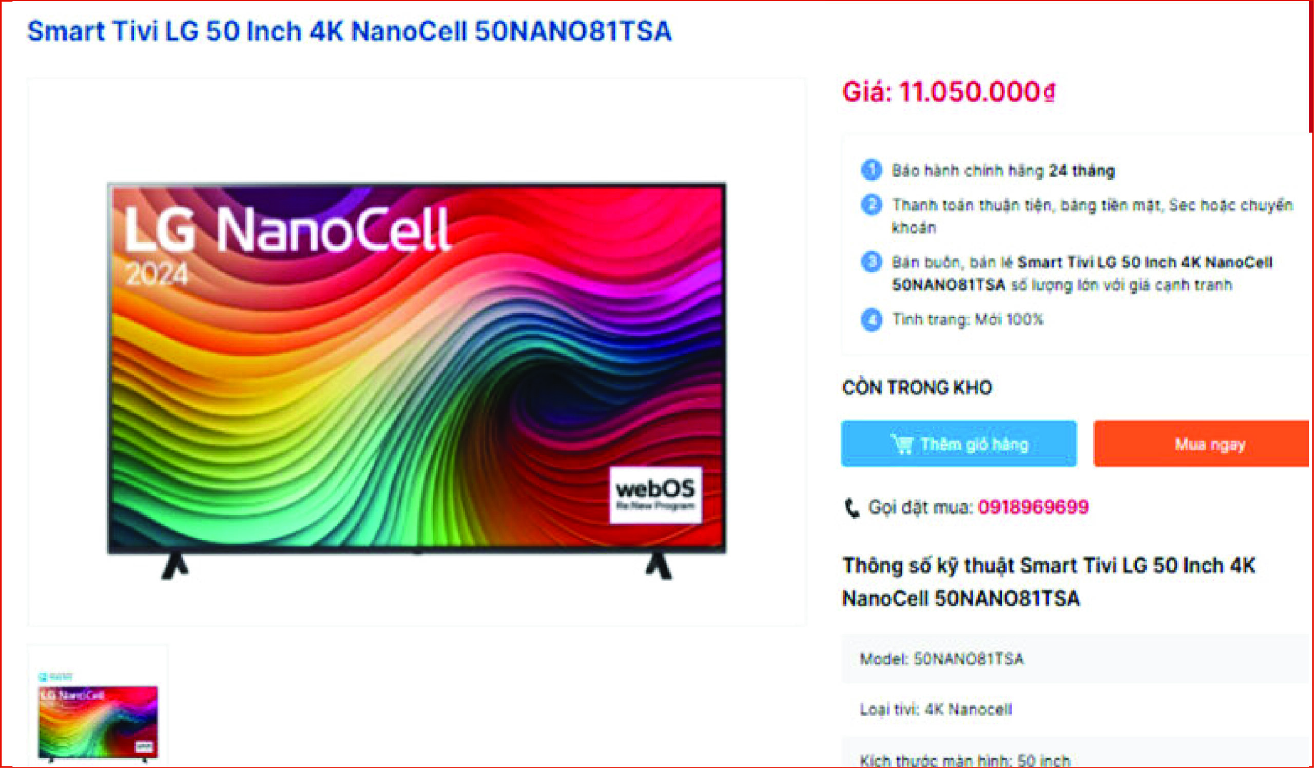 Smart Tivi LG 50NANO81TSA có đáng mua trong năm nay không?