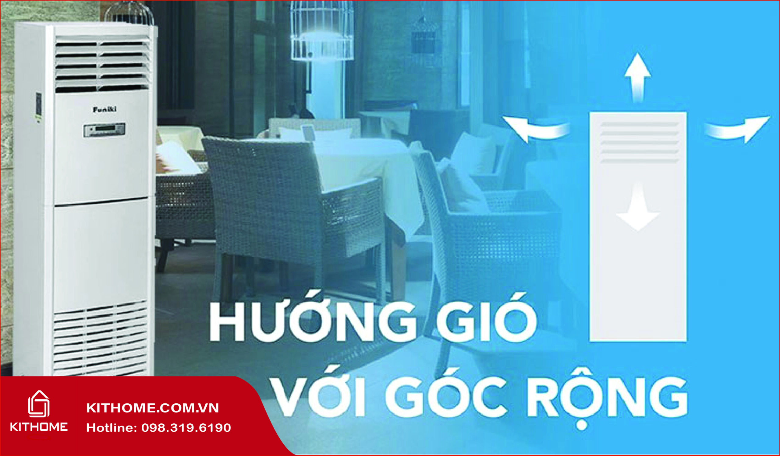 Điều hòa cây Funiki 36000btu 1 chiều FC36MMC1