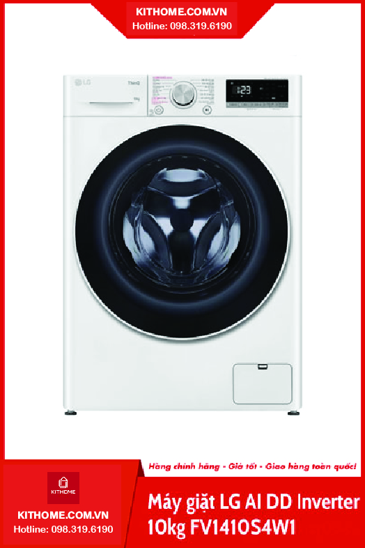 Máy giặt LG AI DD Inverter 10kg FV1410S4W1 Máy giặt LG AI DD Inverter 10kg FV1410S4W1
