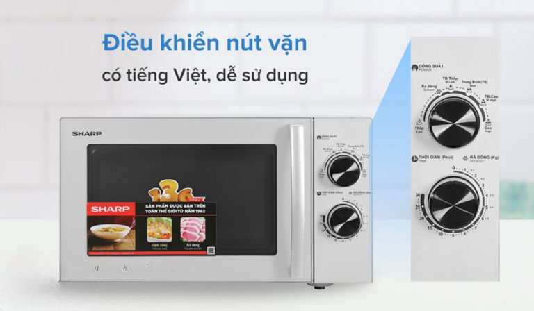 Lò vi sóng Sharp 23 lít R-32A2VN-S thiết kế đẹp mắt và dễ sử dụng