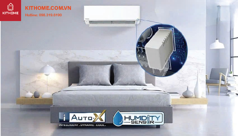 Điều hòa Panasonic 1 chiều CS-XU18BKH-8 thiết kế với công nghệ làm lạnh nhanh iAuto X