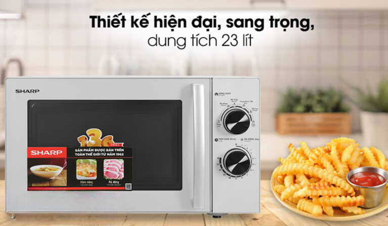 Tổng quan về lò vi sóng Sharp R-32A2VN-S 23 lít