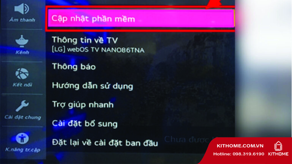 Tiến hành cập nhật phần mềm trên Smart Tivi LG Tiến hành cập nhật phần mềm trên Smart Tivi LG