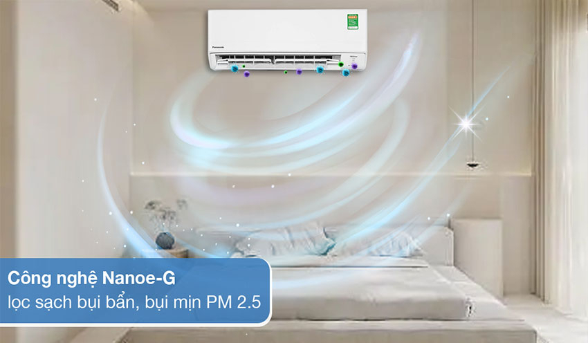 Điều hòa Panasonic inverter CS-XZ12BKH-8 với công nghệ Nanoe-G loại bỏ bụi mịn