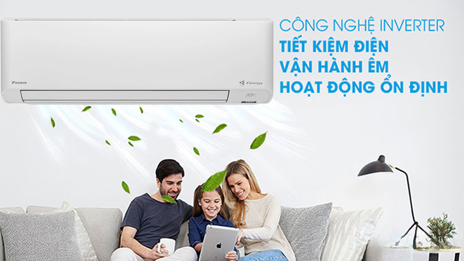 Điều hòa Daikin inverter FTKY35ZVMV công nghệ Inverter tiết kiệm điện năng