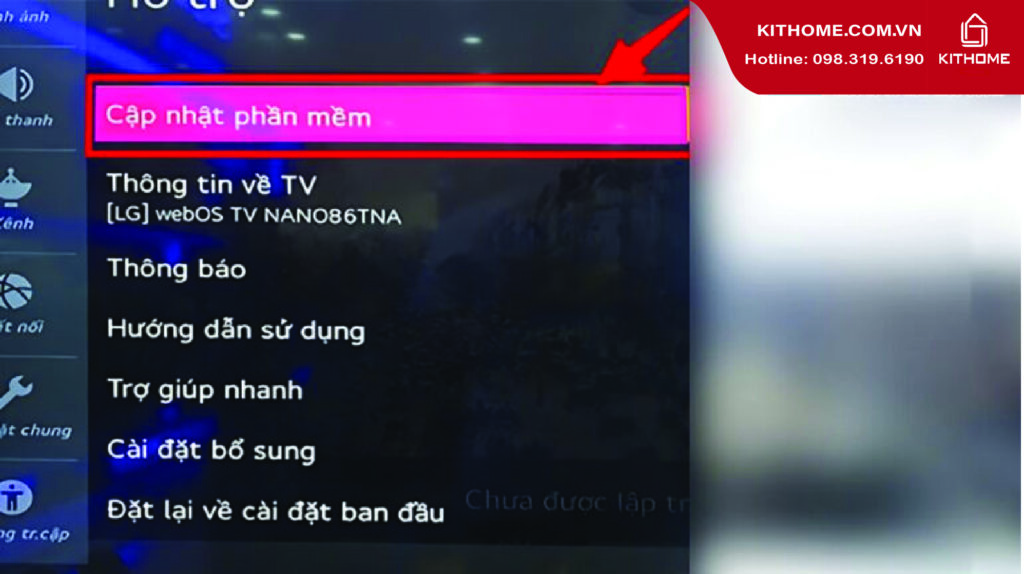 . Cập nhật phần mềm tivi LG lên phiên bản mới nhất