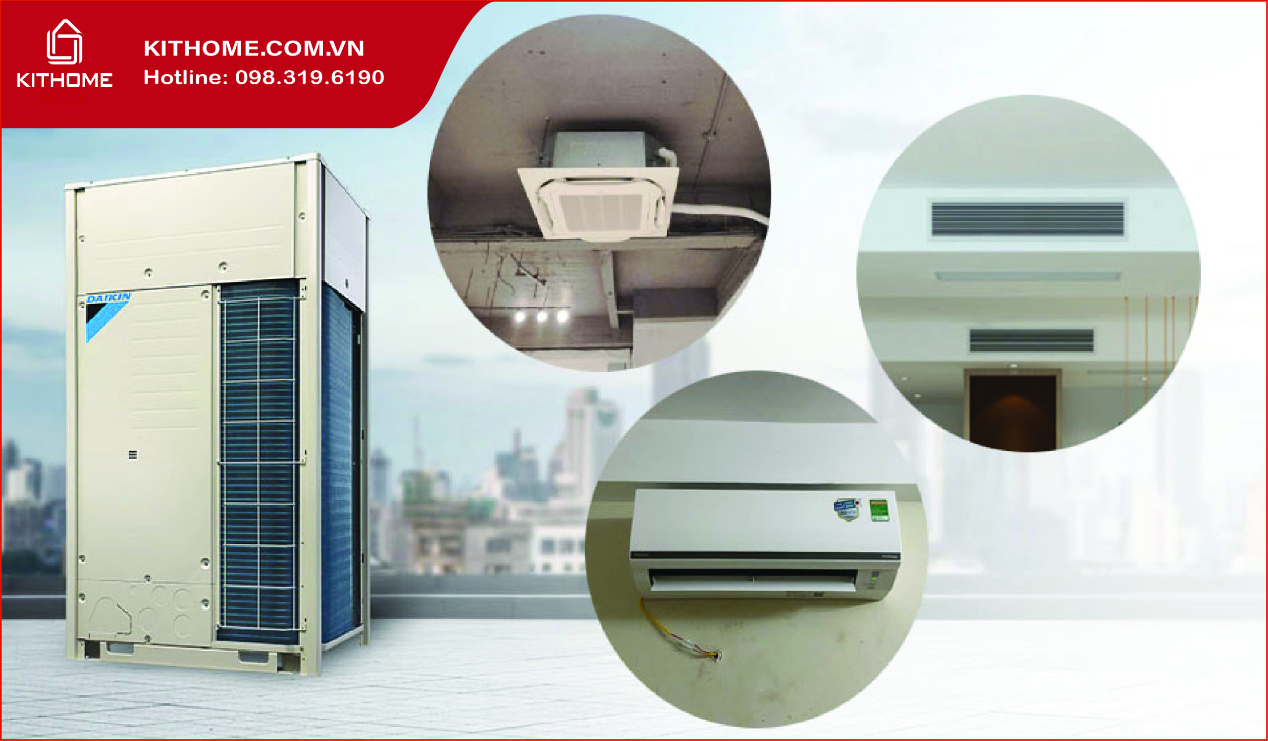 Hệ thống điều hòa trung tâm Daikin RXQ8AYM có hệ thống ổn định đáng tin cậy