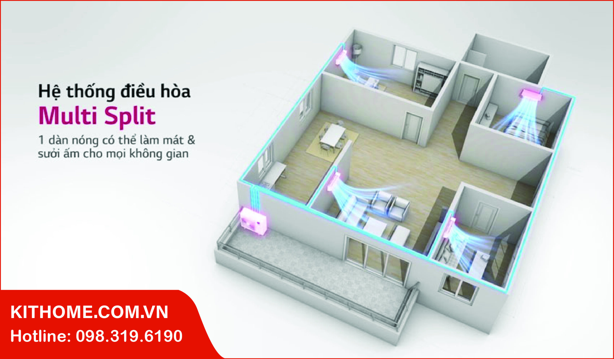 Giải pháp điều hòa ưu việt: Điều hòa Multi LG A3UQ30GFD0 Giải pháp điều hòa ưu việt: Điều hòa Multi LG A3UQ30GFD0