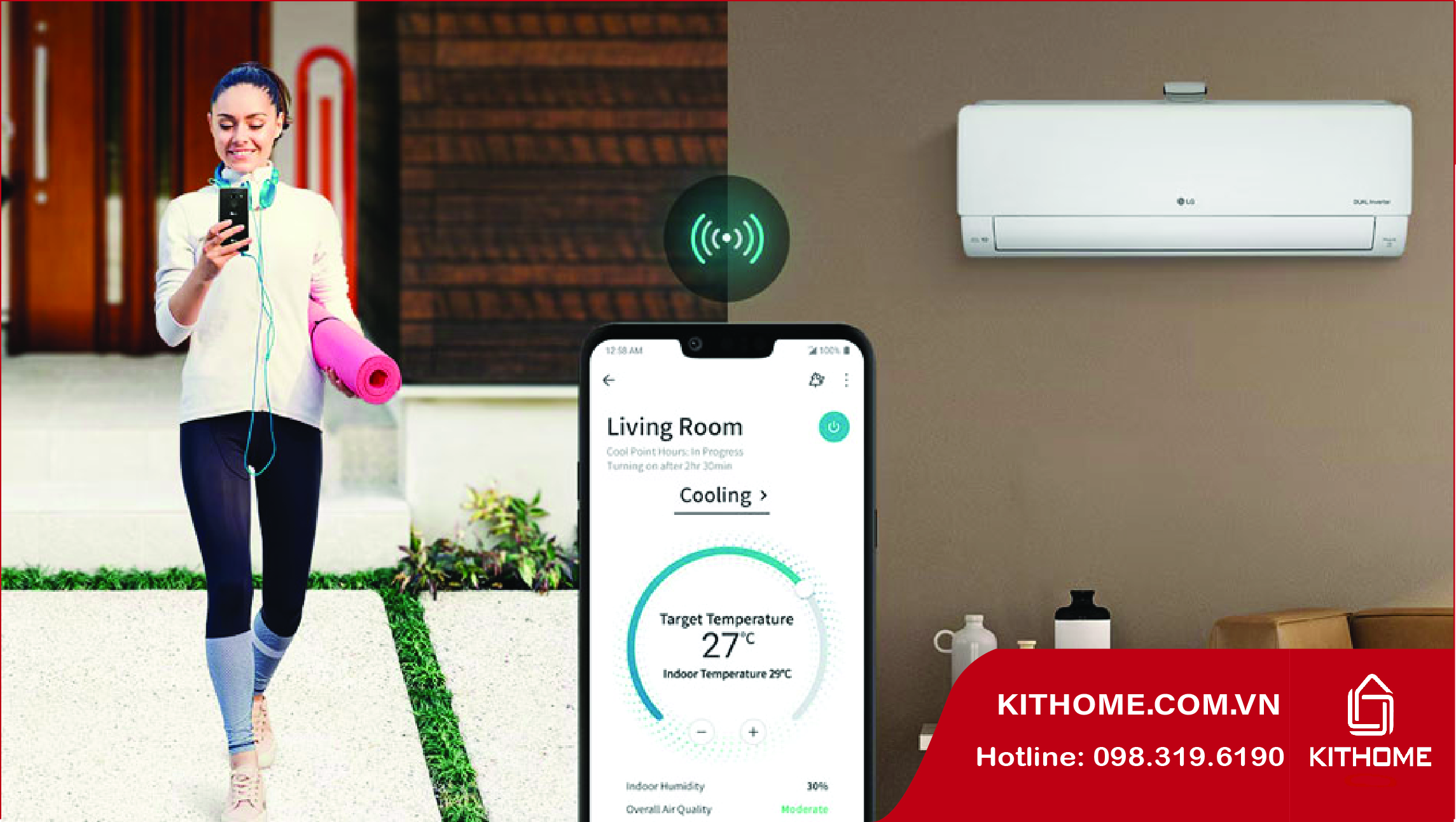 Điều khiển thông minh ThinQ cho hệ thống điều hòa Multi LG A5UW30GFA2 Điều khiển thông minh ThinQ cho hệ thống điều hòa Multi LG A5UW30GFA2