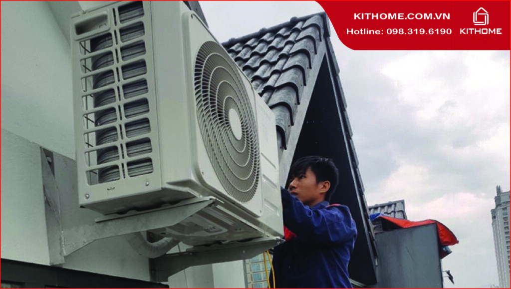 Vệ sinh bảo dưỡng dàn nóng điều hòa nối ống gió