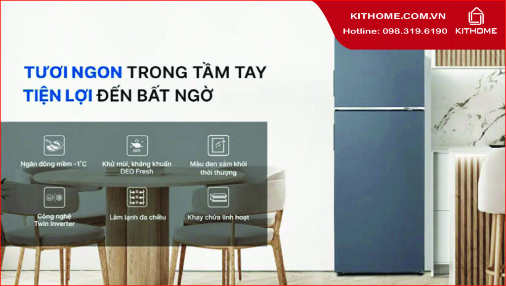 Tủ lạnh Aqua inverter AQR-T410FA(SL) lựa chọn hoàn hảo cho mọi gia đình Tủ lạnh Aqua inverter AQR-T410FA(SL) lựa chọn hoàn hảo cho mọi gia đình