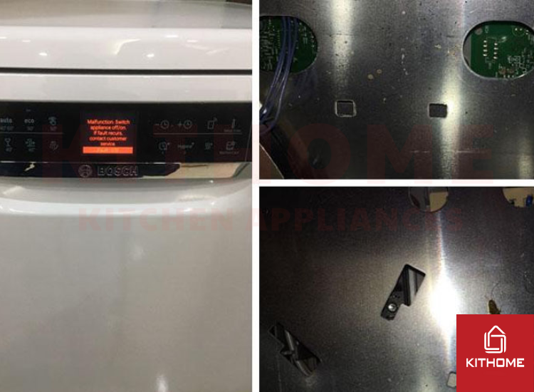 Dây bo mạch bị côn trùng cắn đứt, hỏng khiến máy không thể gia nhiệt nước Dây bo mạch bị côn trùng cắn đứt, hỏng khiến máy không thể gia nhiệt nước