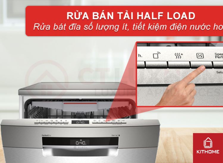 List các máy rửa bát có chế độ rửa nửa tải đáng mua