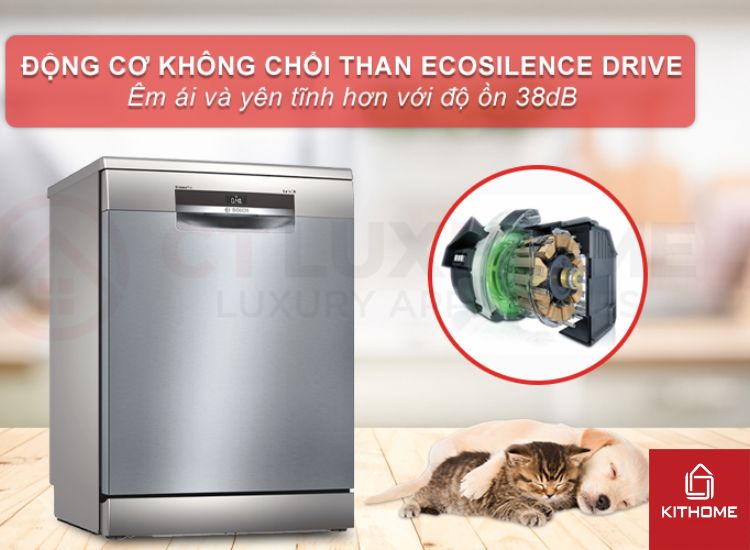 MÁY RỬA BÁT BOSCH SMS6ECI07E ĐỘC LẬP SERIE 6 14 BỘ