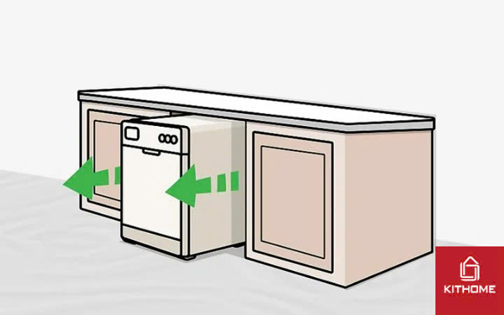 Di chuyển máy rửa bát ra khỏi vị trí lắp đặt