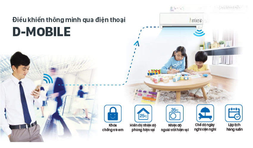 Điều khiển thông minh qua ứng dụng Daikin Mobile Điều khiển thông minh qua ứng dụng Daikin Mobile