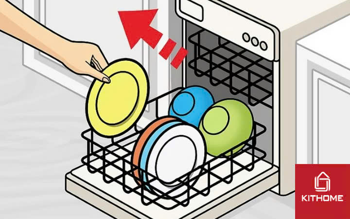 Lấy bát đĩa ra khỏi máy và tháo rời các giàn để bát đĩa Lấy bát đĩa ra khỏi máy và tháo rời các giàn để bát đĩa