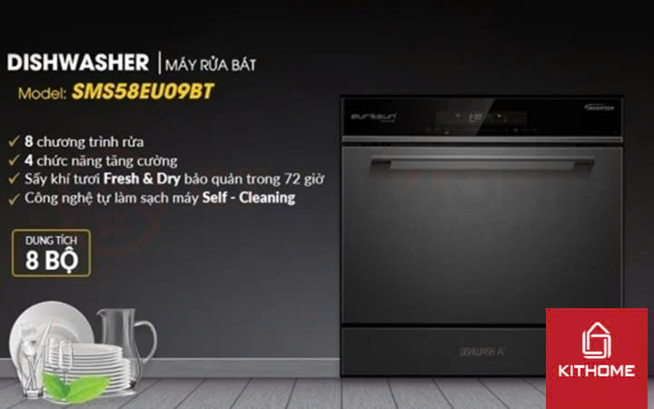 Máy rửa bát Eurosun SMS58EU09BT