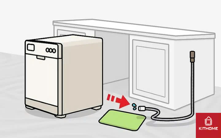 Tháo ống thoát nước ra khỏi máy rửa bát Tháo ống thoát nước ra khỏi máy rửa bát