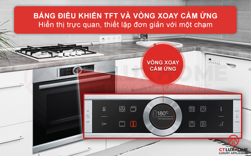 Bảng điều khiển cảm ứng một chạm TFT đi kèm vòng xoay cảm ứng hiện đại