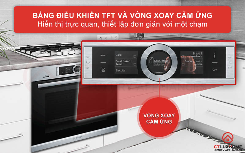 Bảng điều khiển cảm ứng TFT với vòng xoay cảm ứng hiện đại