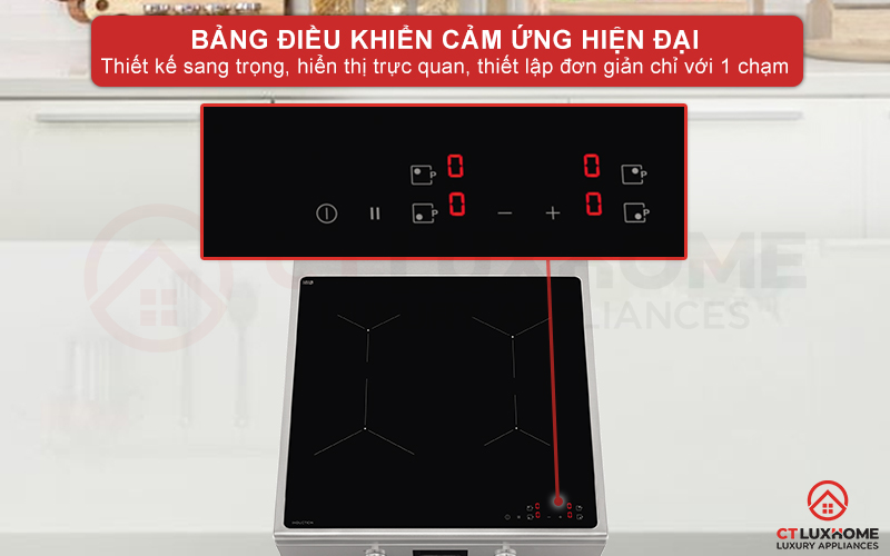 Bảng điều khiển cảm ứng lựa chọn công suất chỉ với một chạm