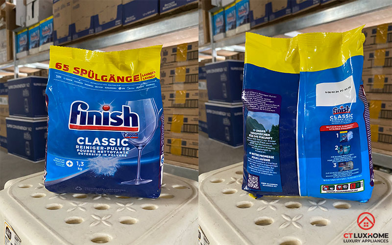 Hình ảnh thực tế bột rửa bát Finish classic 1.3kg