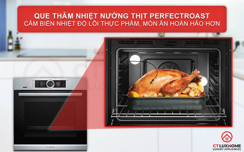 Thực phẩm được nướng chín hoàn hảo với chức năng PerfectRoast