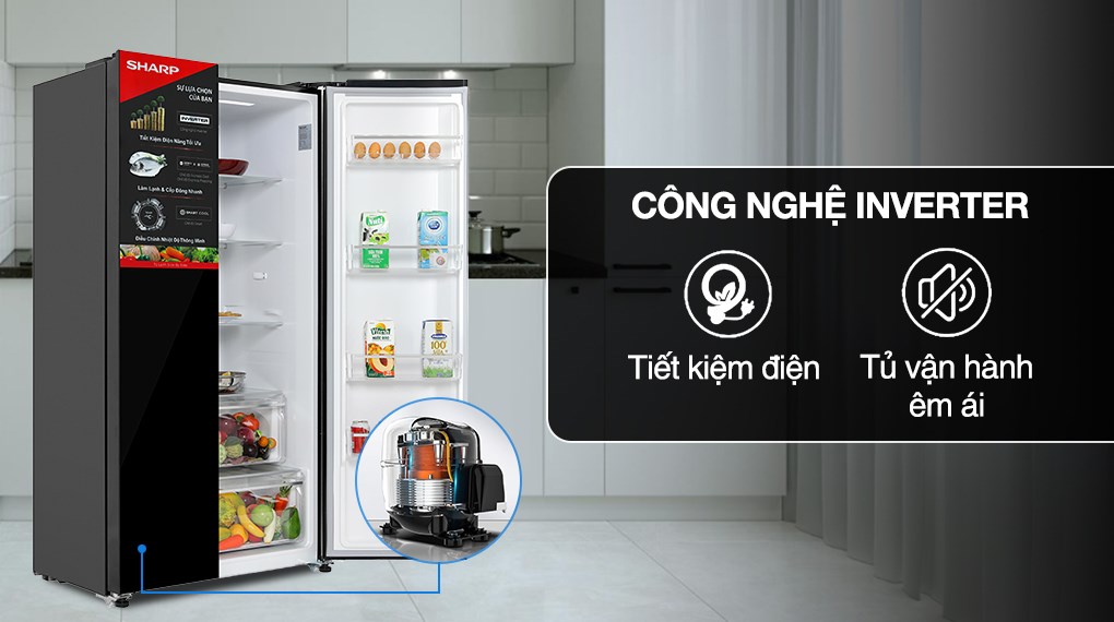 Tủ lạnh Sharp SJ-SBX530VG-BK – Giải pháp hoàn hảo cho cuộc sống hiện đại