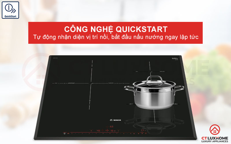 Công nghệ QuickStart giúp nhận diện nồi nhanh chóng để nấu nướng ngay.