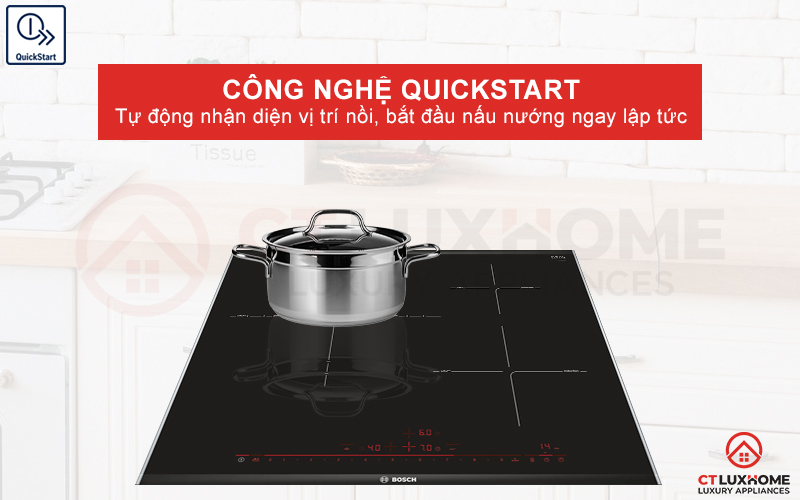 Nhận diện vị trí nồi nhanh chóng, bắt đầu nấu nướng ngay lập tức.